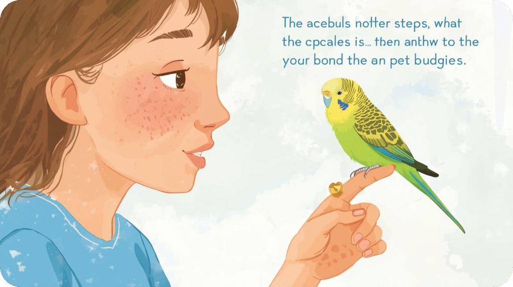 Owner training and gently feeding a Blue Budgie, illustrating trust-building steps to form a close friendship with the bird.