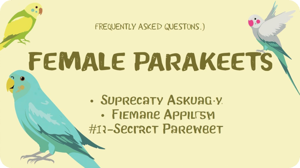 Female parakeet resting, highlighting her independent and bossy personality