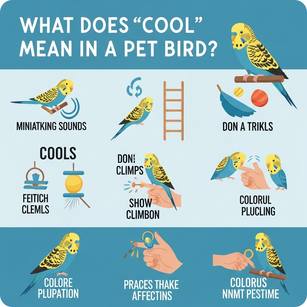 A bright, curious parakeet tilting its head, symbolizing what makes a pet bird “cool” in personality and appearance.