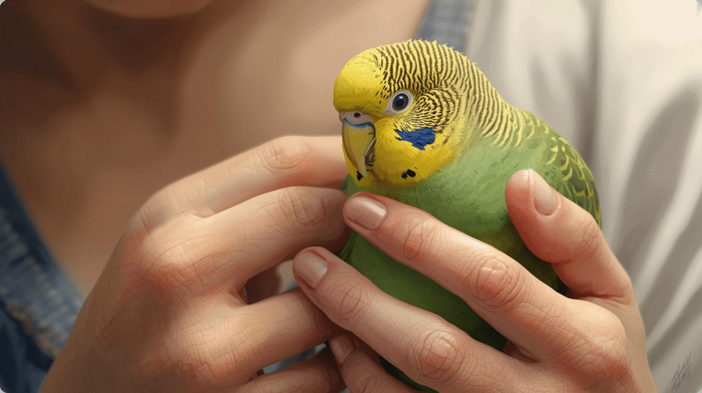 Infographic illustrating common traits of popular pet bird breeds, featuring colorful images with brief descriptions of size, color, and personality.