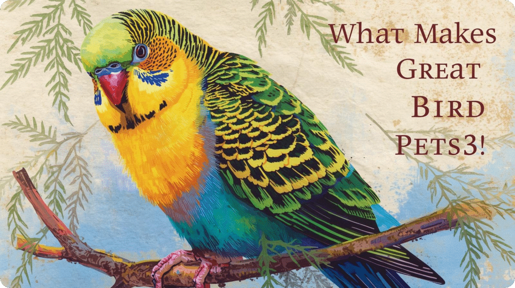 A colorful parrot perched on a hand, representing bird types pets known for companionship, intelligence, and strong bonding with owners.