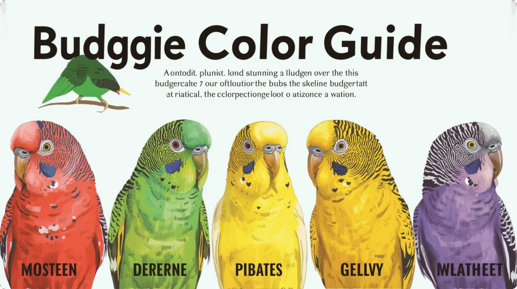 Colorful parrot image representing budgie bird colors and unique feather patterns