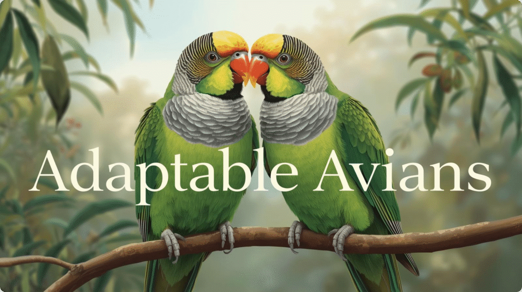 Screenshot thumbnail of adaptable avians, showcasing various bird species in diverse environments.